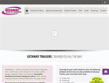 Tablet Screenshot of getawaytrailers.co.za